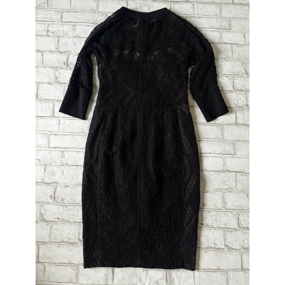Beguile Byron Lars Anthropologie Mona Knit Dress Long Sleeve Black sz 4 - Picture 4 of 15